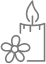 candle icon decoration